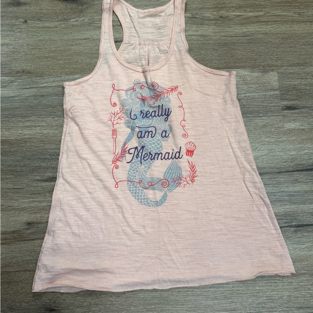 Raw Threads - I really am a Mermaid - Pink Tank Top